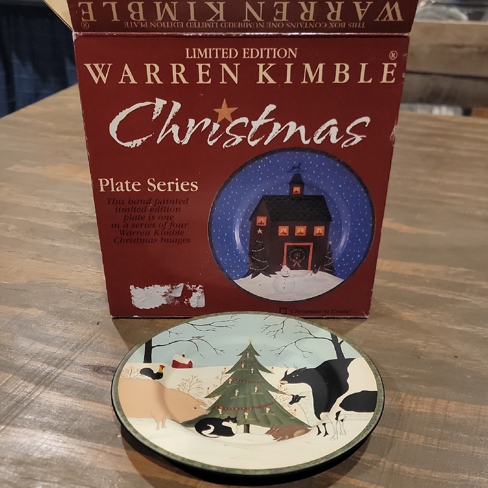 Warren Kimble Christmas Plate - Limited Edition
